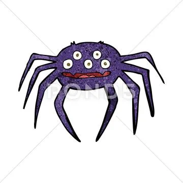 Cartoon halloween spider Stock Illustration