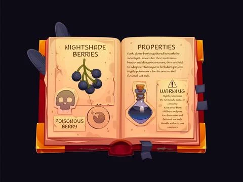 Cartoon Halloween witch spell magic book Illustration