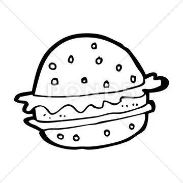 Cartoon hamburger Stock Illustration