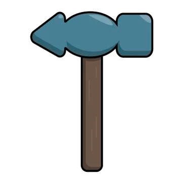 Cartoon hammer icon. Isolated vector illustration Stock Illustration
