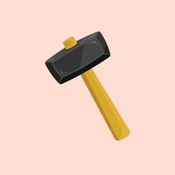 Cartoon hammer vector element design template Stock Illustration