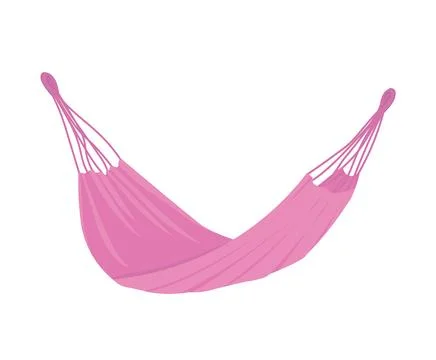 Cartoon hammock isolated on white background Stock Illustration