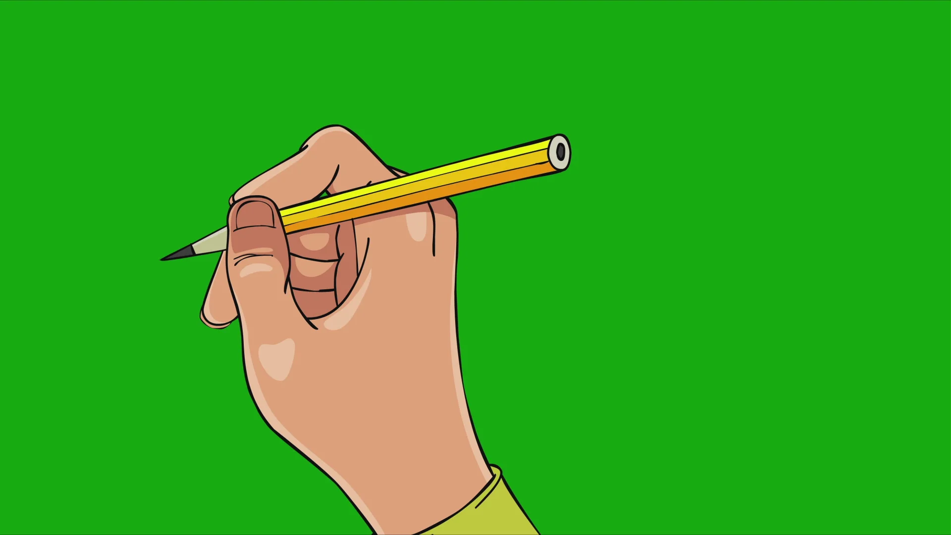 cartoon hand draw with pencil on green b... | Stock Video | Pond5
