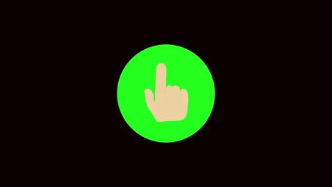 Cartoon hand gesture pointing finger animation digital ui selection cursor .. Stock Footage 321444519