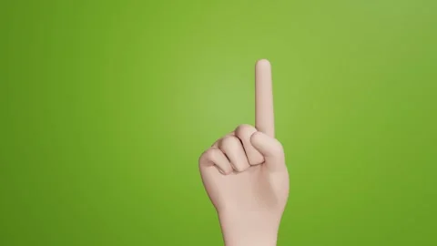 Cartoon hand gesturing one, two, three, go!,4K Stock-Footage 299311437