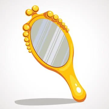 The cartoon is a hand mirror Stock Illustration