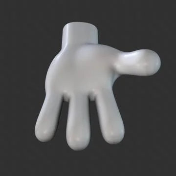 Cartoon Hand No:6 ~ 3D Model ~ Download #90889910 | Pond5