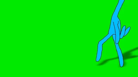 Cartoon hand walking. Stock Footage 98298183