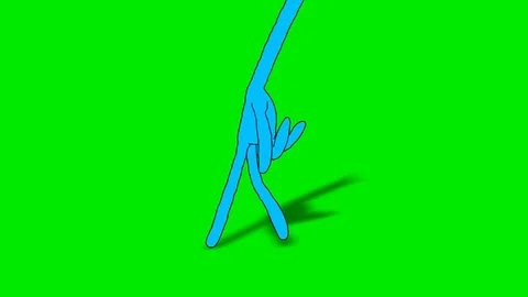 Cartoon hand walking. Video stock 98298205