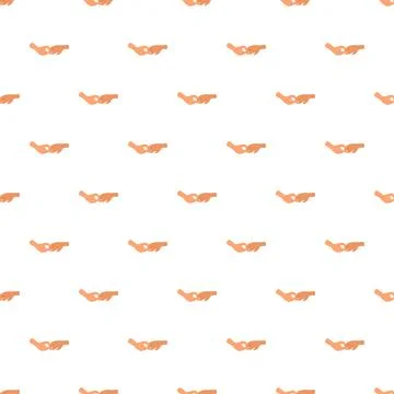 Cartoon hands pattern forming a seamless background 스톡 일러스트