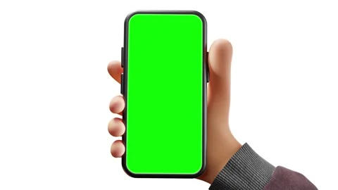 Cartoon hands touch the screen of the smartphone which starts up then the h.. Stock Footage 234418786