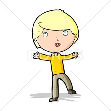 Cartoon happy boy Stock Illustration