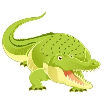 Cartoon happy Crocodile Stock Illustration