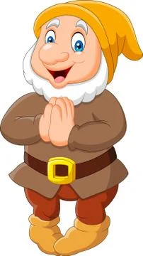 Cartoon happy dwarf Stock Illustration