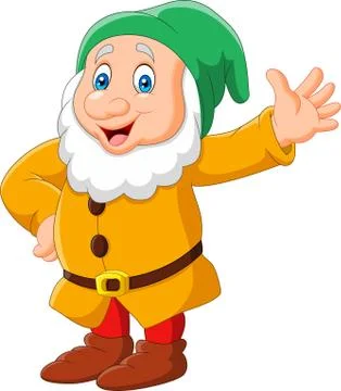 Cartoon happy dwarf Stock Illustration