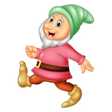 Cartoon happy dwarf Stock Illustration
