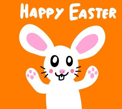 Cartoon Happy Easter Card Stock Illustration