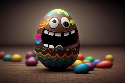 Cartoon happy easter egg Illustrazione stock