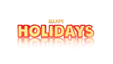 Cartoon Happy Holidays cartoon text on w... | Stock Video | Pond5