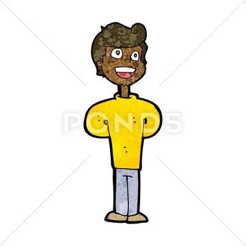 Cartoon happy man Stock Illustration