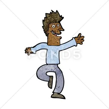 Cartoon happy man Stock Illustration