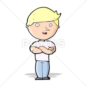 Cartoon happy man Stock Illustration