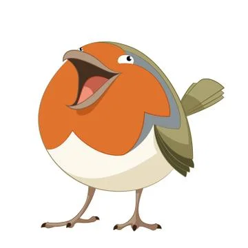 Cartoon happy Robin Stock Illustration