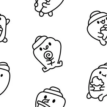 Cartoon happy seashell. Coloring Page. 스톡 일러스트