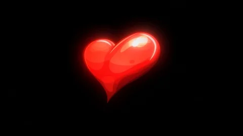 Cartoon Heart Beat Pulsation Background Loop Video stock 123712570