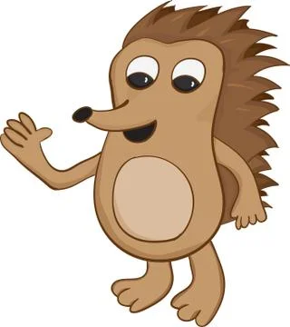 Cartoon hedgehog vector Stock Illustration