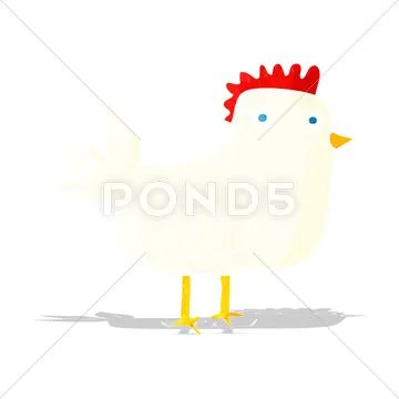 Cartoon hen Stock Illustration