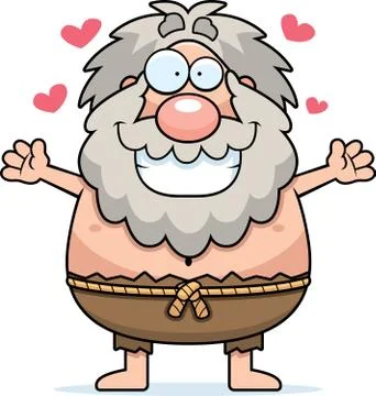 Cartoon Hermit Hug Stock Illustration