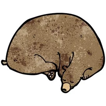 Cartoon hibernating bear Illustrazione stock