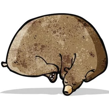 Cartoon hibernating bear Illustrazione stock
