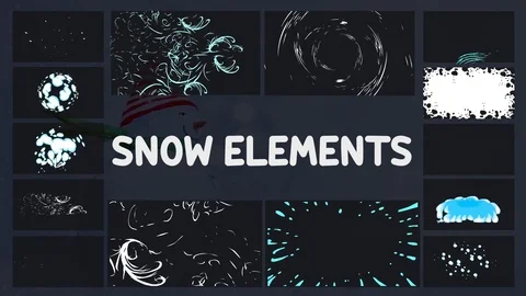 Cartoon Holiday Elements Stock After Effects
