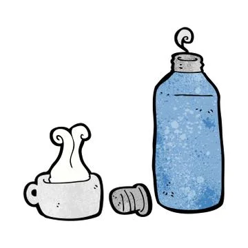 Cartoon hot drinks flask Stock Illustration