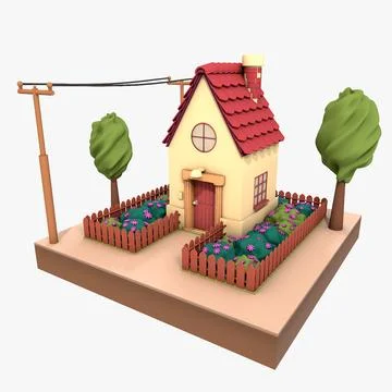 3D Model: Cartoon House ~ Buy Now #90889885 | Pond5
