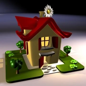 3D Model: Cartoon House ~ Buy Now #91501283 | Pond5