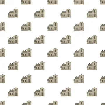 Cartoon house pattern background representing residential architecture 스톡 일러스트