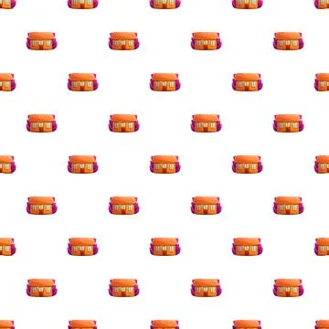 Cartoon house seamless pattern for design background Ilustración de archivo