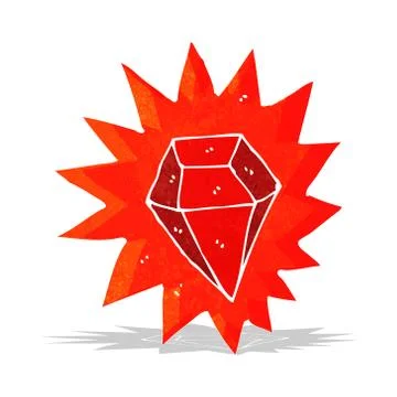Cartoon huge ruby Illustrazione stock