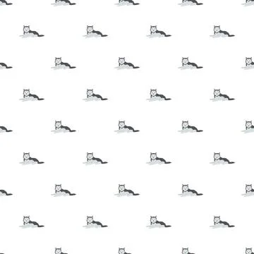 Cartoon husky dog seamless pattern for pet background イラスト素材