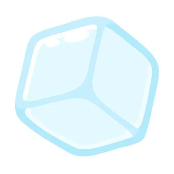 Cartoon ice cube icon Stock Illustration