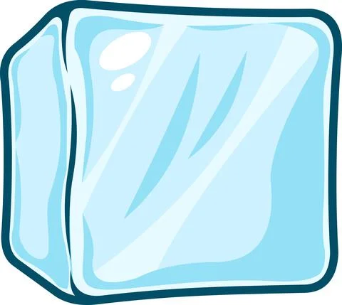 Cartoon Ice Cube 스톡 일러스트