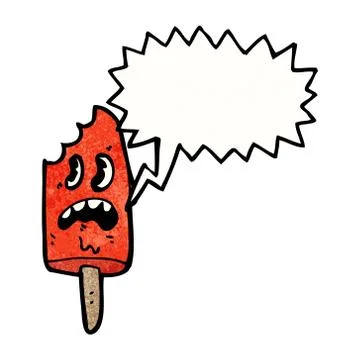 Cartoon ice lolly with bite missing Illustrazione stock