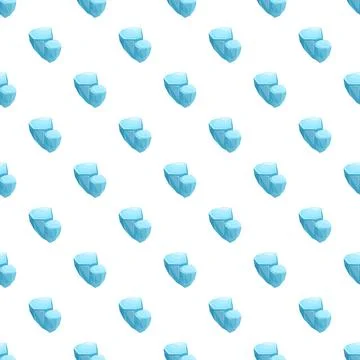 Cartoon icebergs seamless pattern on white background イラスト素材