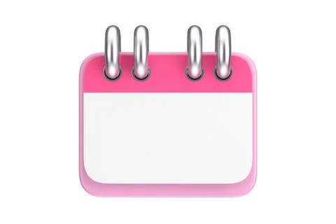 Cartoon Icon Calendar. 3d Rendering Stock Illustration