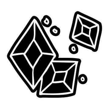 Cartoon icon drawing of some ruby gems Stock Illustration