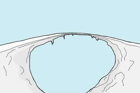 Cartoon icy footpath Stock Illustration