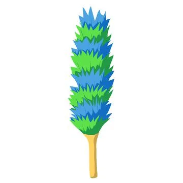 Cartoon illustration with duster Stock Illustration